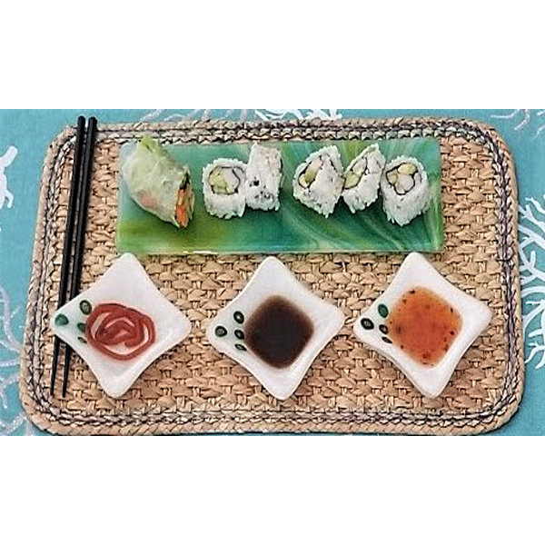 CeruleanBay Glass Serving Set Set of 1 Plate And 3 Sauce Dishes Wayfair